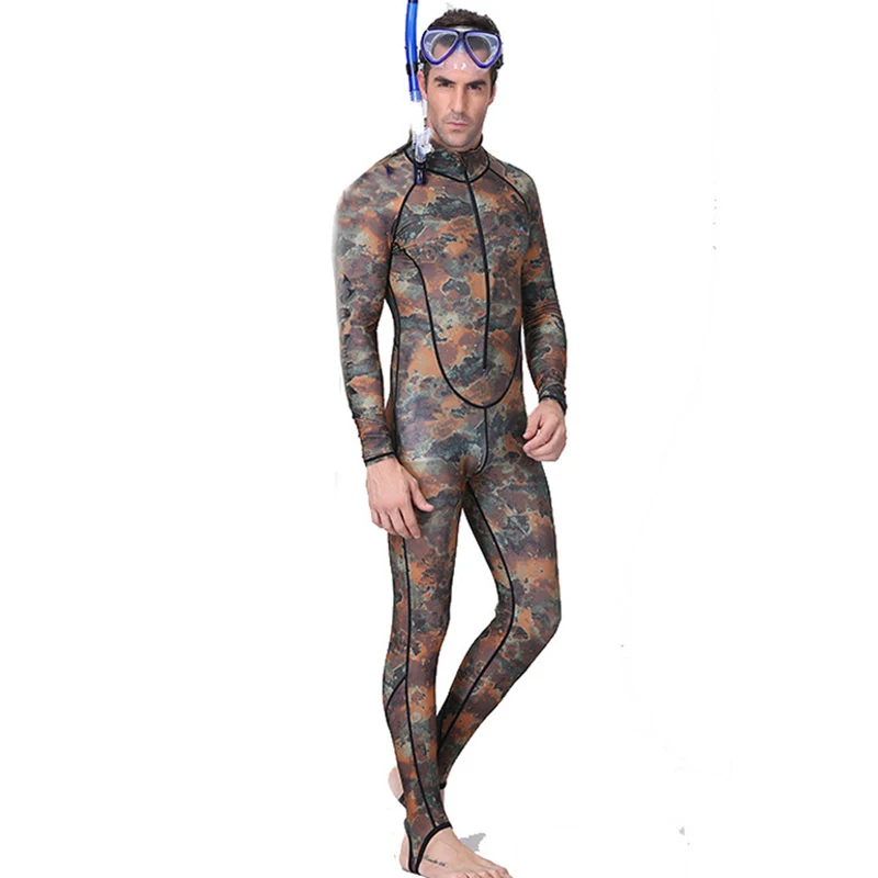 Camouflage Camo Scuba Rashguard Diving Wetsuit Suits Men Swimming