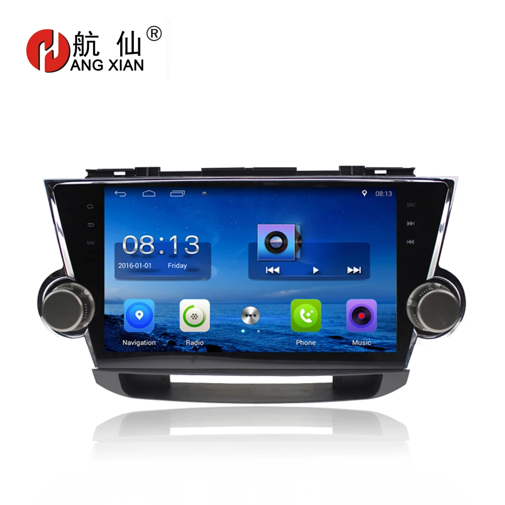 

Free Shipping 10.2" Android 7.0.1 Car DVD Video Player For Toyota Highlander Kluger 2008-2012 car GPS Navigation Radio wifi,DVR