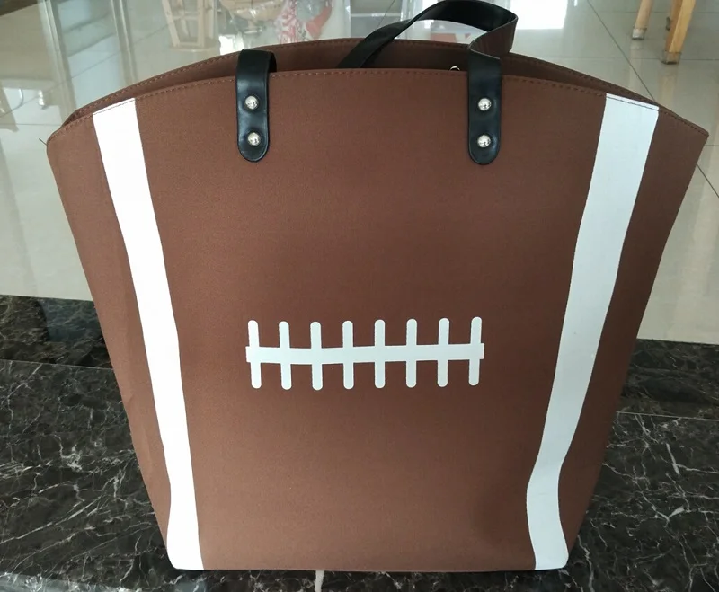 Shopping Bag Black Yellow Softball White Baseball Jewelry Packaging Blanks Kids Cotton Canvas Sports Baseball Softball Tote Bag