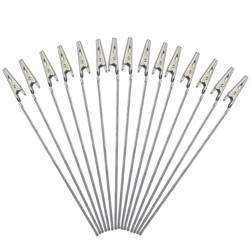 

Set of 50 Wire Alligator Clamp Long-Tailed Alligator Iron Clip Clasp DIY Card Photo Memo Clip Holder 6 inch (150mm)