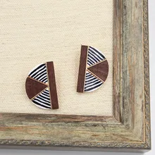 Винтажные серьги из дерева для женщин Bohemia большая серьга ручной работы этнические серьги Juwelry oorbellen voor vrouwen