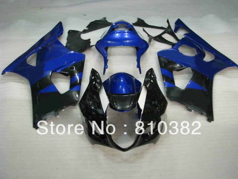 

Motorcycle Fairing kit for SUZUKI GSXR1000 03 04 GSXR 1000 GSX-R1000 K3 2003 2004 ABS blue black Fairings Set SD13
