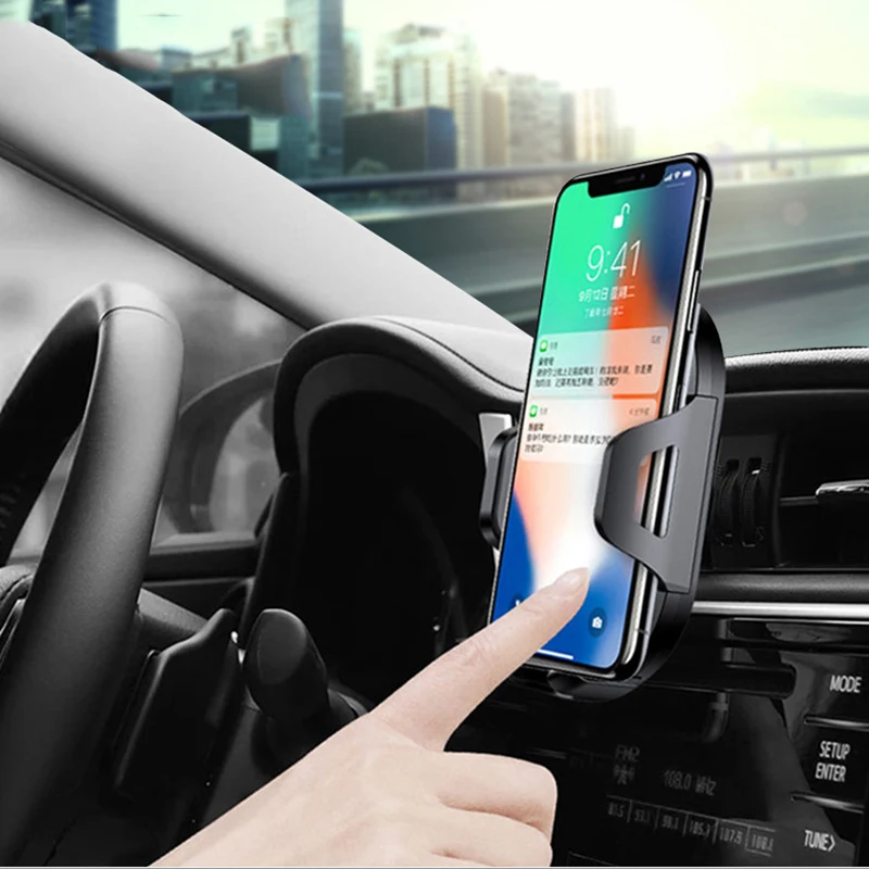 العالمي حامل هاتف سيارة لفون X XS ماكس 8 7 6 سامسونج 360 درجة دعم المحمول الهواء تنفيس حامل للسيّارة الهاتف المحمول حامل