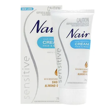 

Nair Hair Removing Cream Sensitive Skin 75g sweet almond oil Origin of Australia X2pcs