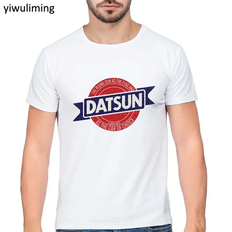 

Datsun T-shirt Logo T Shirt Men Tshirt Clothing Japan Chic Tops Summer Tee Short Sleeve Red Car Streetwear