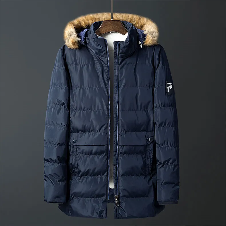 Men Jacket Coats Windproof Winter Warm Long Padded Coat Men Autumn Youth Thick Velvet Hooded Jacket Male Drop-ship Plus Size 4XL 04