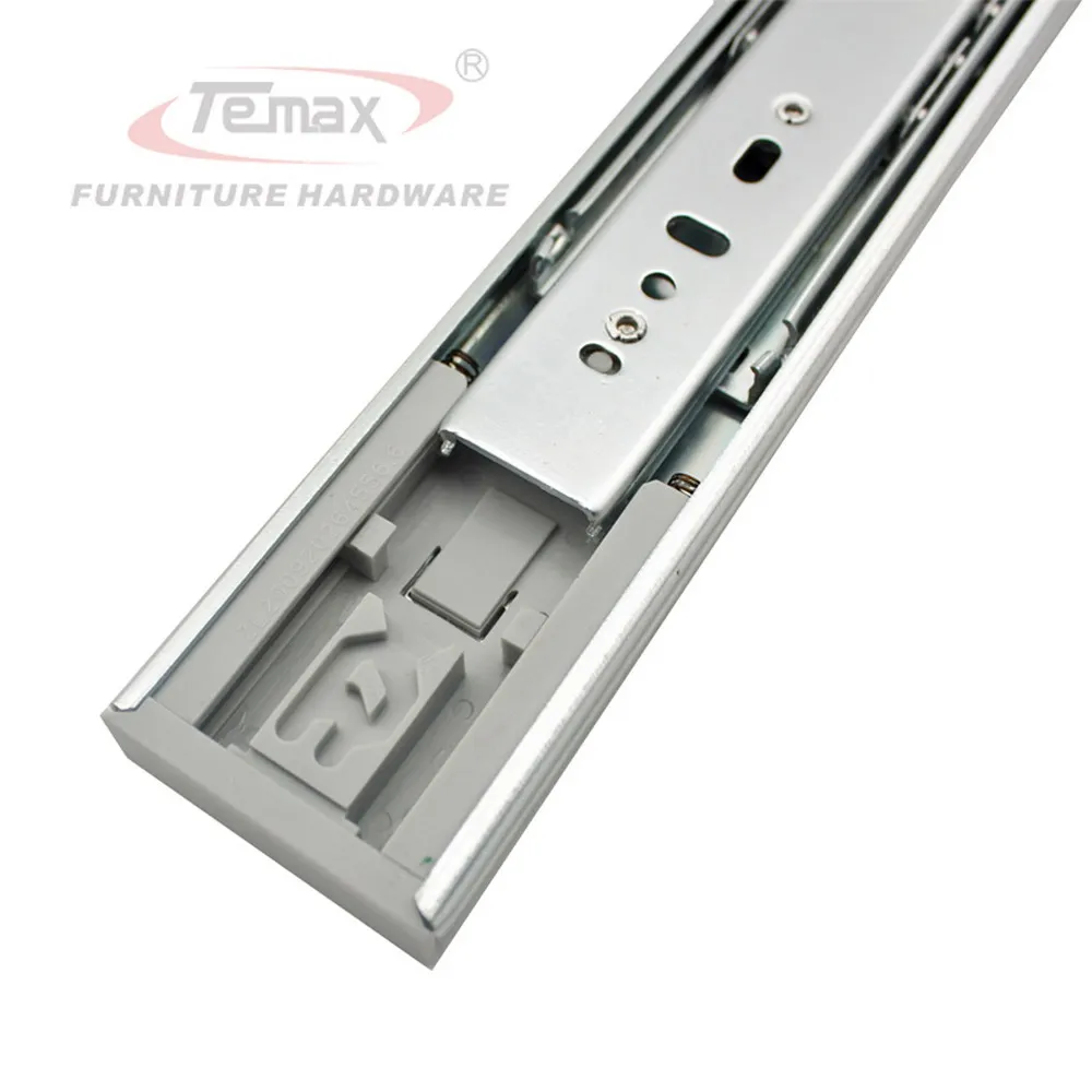 16 push to open drawer slide with 3 section device ball bearing