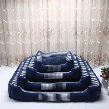 

4 Colors Winter Canvas Pet Dog Beds Waterproof Bottom Detachable Double Sided Used Fleece Warm Puppy Beds For Small Medium Dogs
