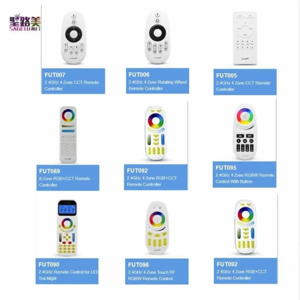 Milight 2.4GHZ 4 zone RF RGB+CCT CCT RGBW LED Remote controller use with Mi Light series led lamp bulb | Лампы и освещение