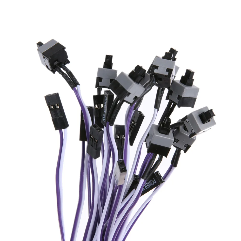 10pcs lot font b Computer b font Host Switch Line Restarting Power Line AXT font b