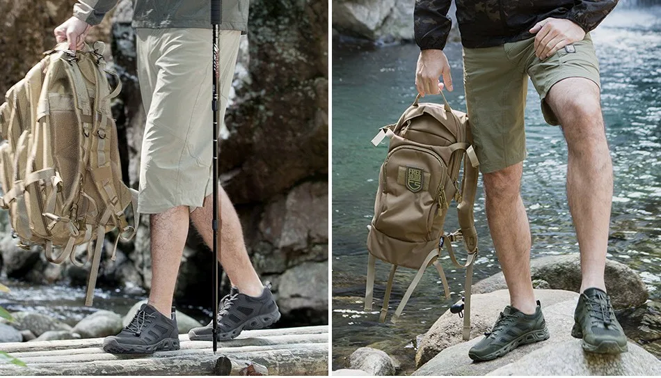 FREE SOLDIER outdoor sports camping hiking tactical military upstream shoes breathable quick-drying shoes for men