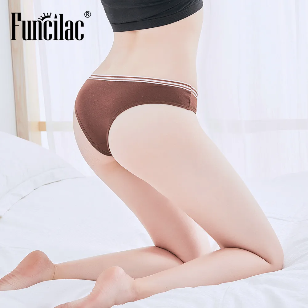 FUNCILAC женское нижнее белье хлопковые трусики танга бесшовные сексуальные стринги