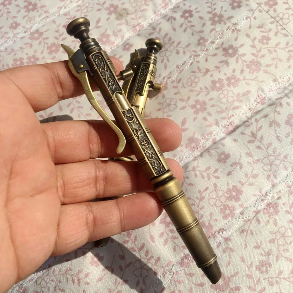 1 шт. пишущие инструменты винтажная ручная работа резная ручка твердая латунная