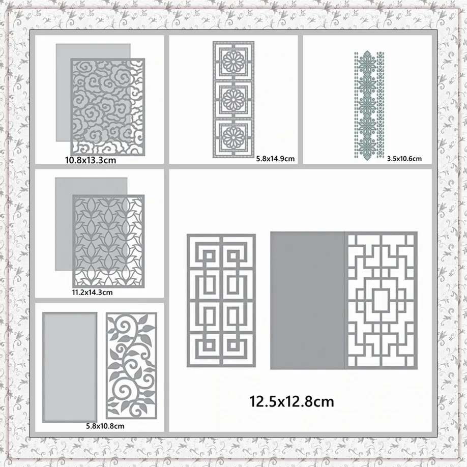 

Rectangle Hollow Framework Shape Metal Cutting Dies Stencil Scrapbook Album Embossing For Gift Card Making Handcrafts Decor