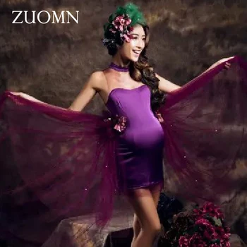 

Fashion Maternity Photography Props Maternity Dresses for Photo Shoot Vestidos Infantil Gown Pregnant Clothing Women Dress GH405
