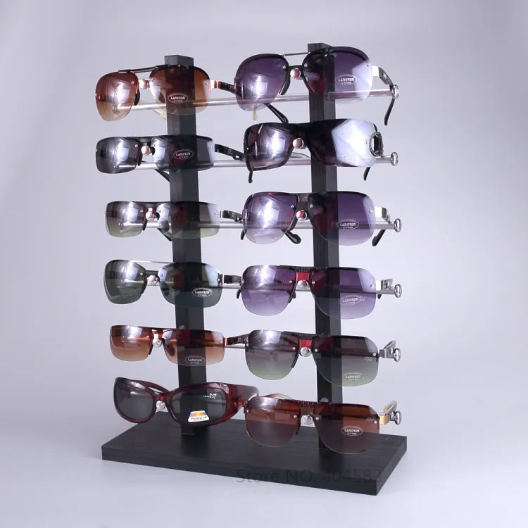 Free shipping 12 grid MDF wood eyewear display rodin Jewelry Packaging