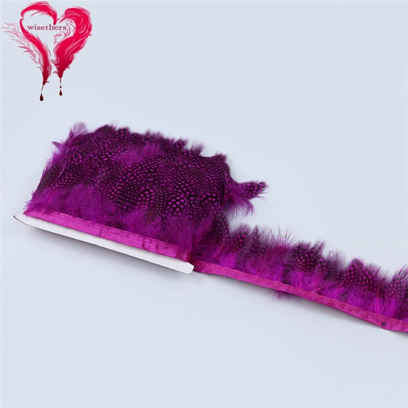 3 rose guinea fowl feather trims 4