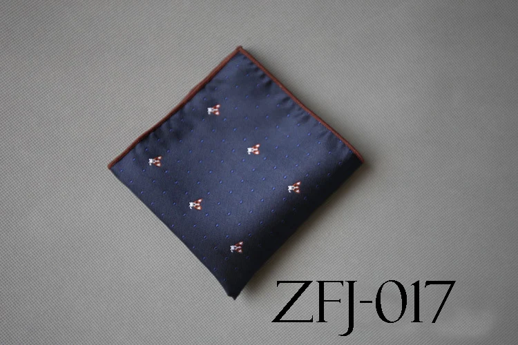 42 цвета мужской платок в полоску в горошек Цветочный свернутый Окантованный карман квадратный 22 см Свадебная деловая Вечеринка полотенце для сундуков Hanky - Цвет: ZFJ-017