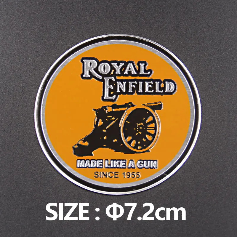 Королевская Эмблема для мотоцикла, алюминиевая стандартная Высококачественная наклейка и наклейка для пули 350 и т. д., классический ретро мотоцикл - Цвет: Royal Enfield-3