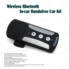 Handsfree mini car-styling Bluetooth ABS sun visor For Smartphones with car charger MP3 Player black