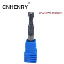 2pcs 10mm 2 Flutes HRC45 10 25 D10 75 Solid Tungsten Carbide Coating Square End Mill