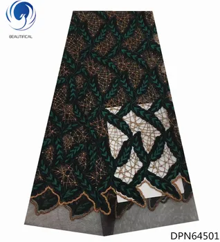 

BEAUTIFICAL Dresses Material Indian Black Mesh Tulle Net Laces 2018 french net lace for women evening party 5yards/lot DPN645