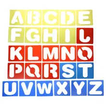 Детские английские буквы математические цифры формы для рисования Детские трафареты для картин DIY Бумага Искусство ремесло закладка для карт подарок для детей