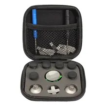 1 Unidades reemplazo parachoques del metal botones de disparo pulgar agarra palo para xbox one controlador de élite con destornilladores bolsa de almacenamiento