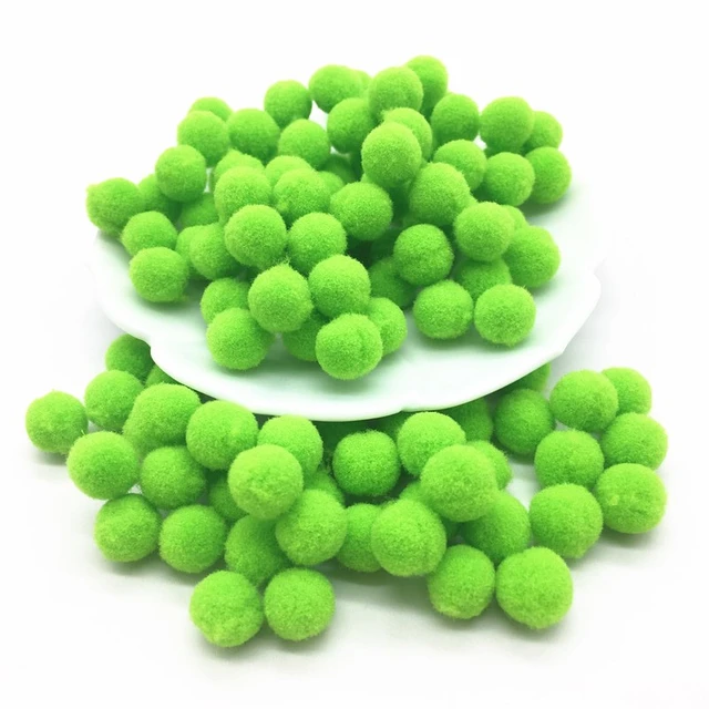 Acrylic Pom Pom, 5mm, 100-pc, Light Green