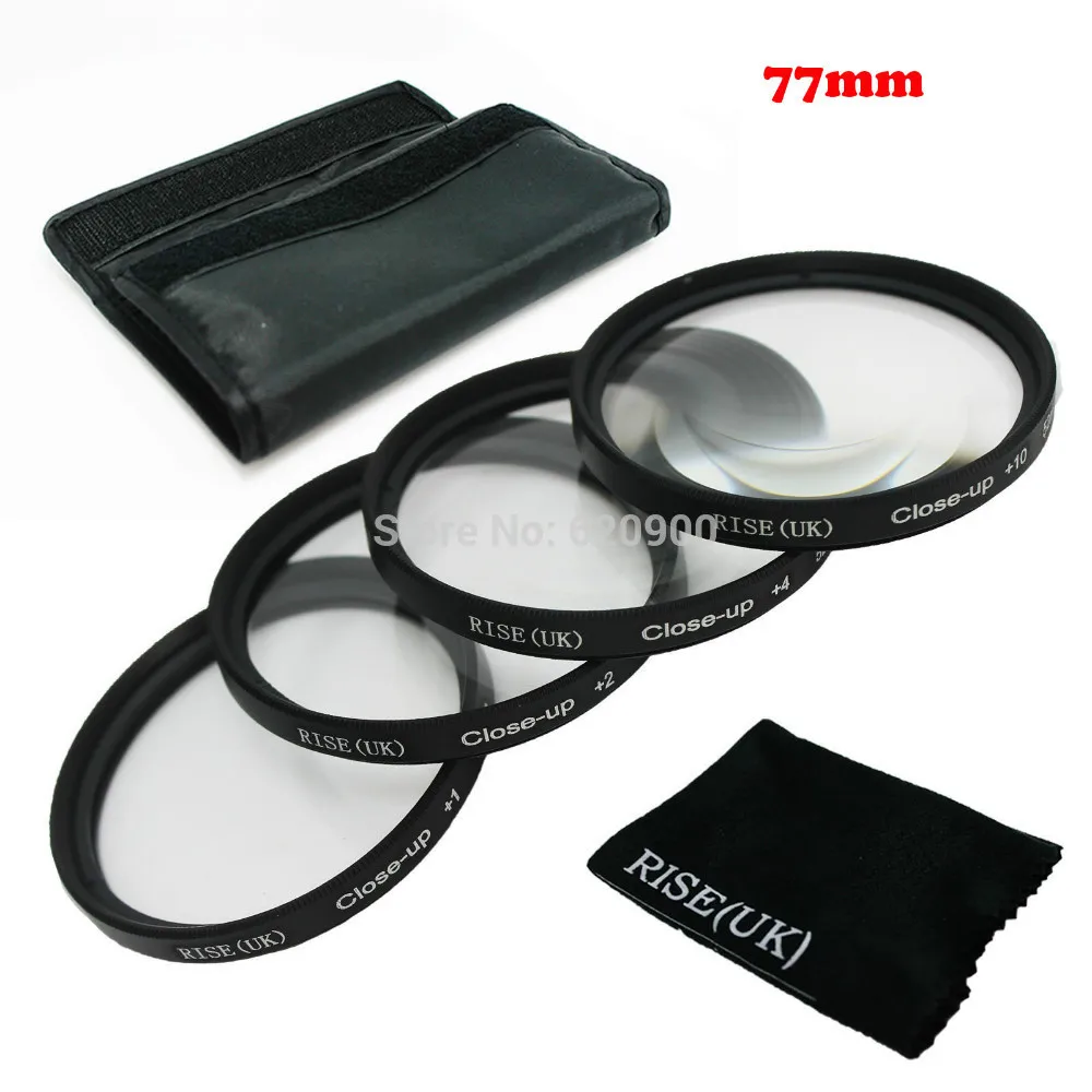 RISE UK 77MM Close Up 1 2 4 10 Macro Lens set for Canon SONY NIKON