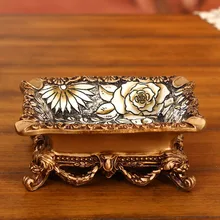 Европейский элитного дома гостиная украшения Смола украшения творческий пепельница американских роскошных ретро большая пепельница