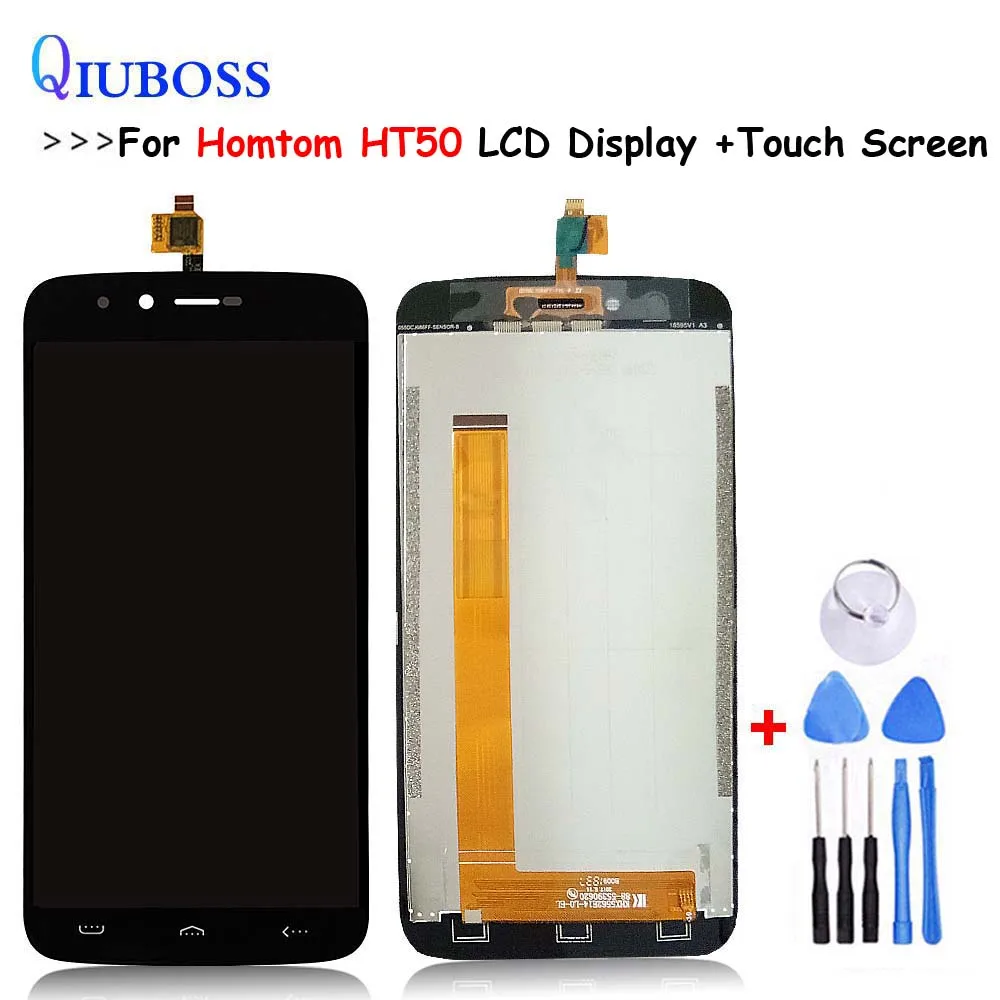 Скидка Оригинальное качество для HOMTOM HT50 ЖК дисплей + сенсорный экран 100% протестированный экран дигитайзер сборка Замена + Бесплатные инструменты в...