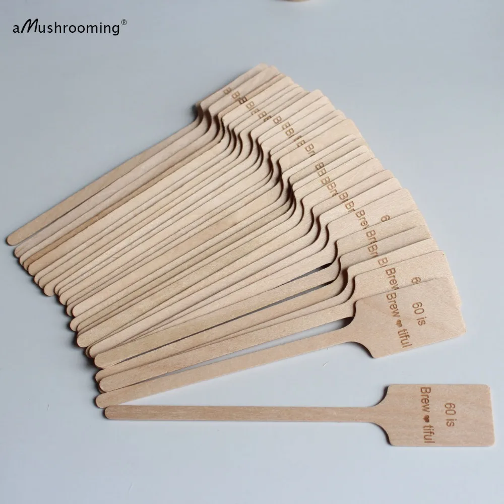 100 Personalized Adults Birthday Wooden Swizzle Stick Stirrers