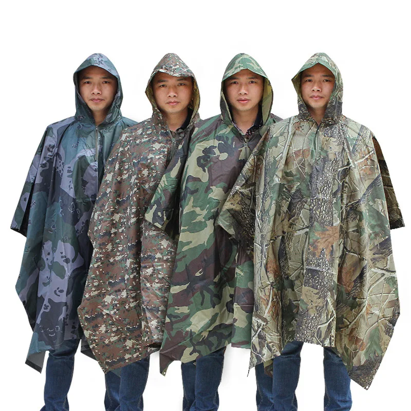 

Multi-functional Polyester Rain Coat Waterproof Outdoor Cloak Raincoat Impermeable Camping Fishing Poncho Men Women Rainwear