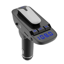 Universal Wireless Bluetooth Headset FM Transmitter MP3 Radio Adapter TF SD Card Earphone USB Charger Car Smartphones