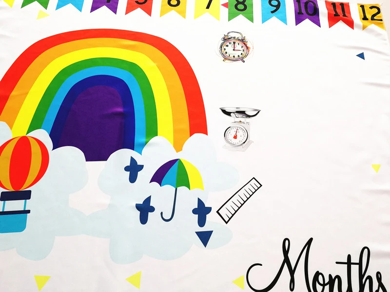 Cute Multi-Function Baby Play Mats Infant Portray Blanket Bed Room Wall Decor  Background Blankets Baby Milestone Photo Props