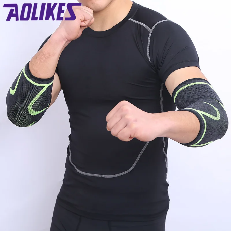 AOLIKES 1 PCS دعامة كوع مطاطا رياضة الرياضة كرة السلة الذراع كم دعامة المرفق الكوع واقية سادة تمتص العرق الرياضة AOLIKES 1 PCS دعامة كوع مطاطا رياضة الرياضة كرة السلة الذراع كم دعامة المرفق الكوع واقية سادة تمتص العرق الرياضة