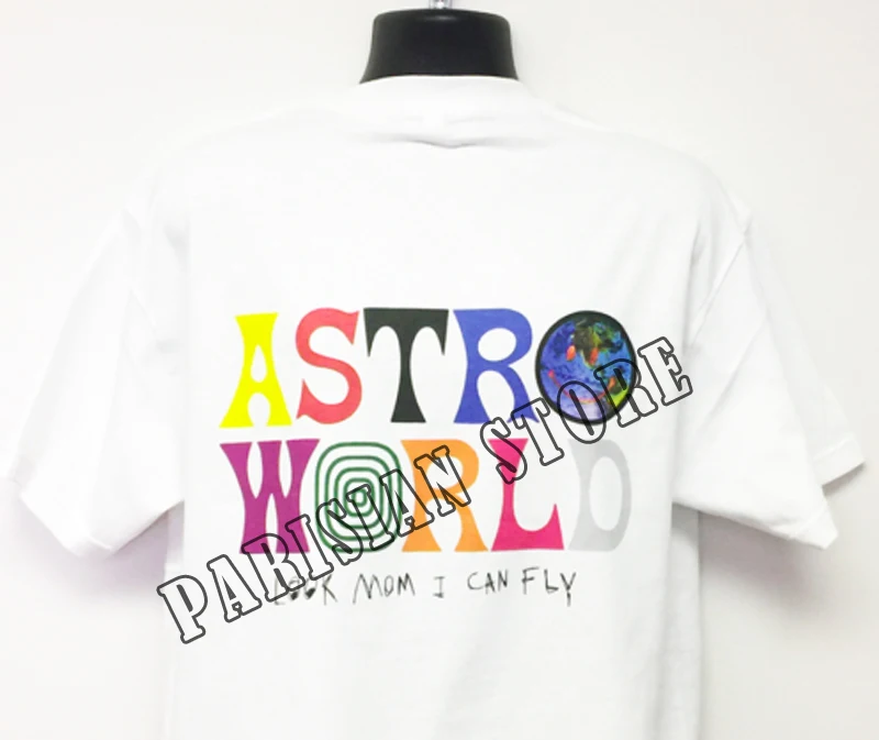 Трэвиса Скотта ASTROWORLD look mom i can fly CONCERT MERCH летние мужские и женские хлопковые футболки хип-хоп уличные костюмы