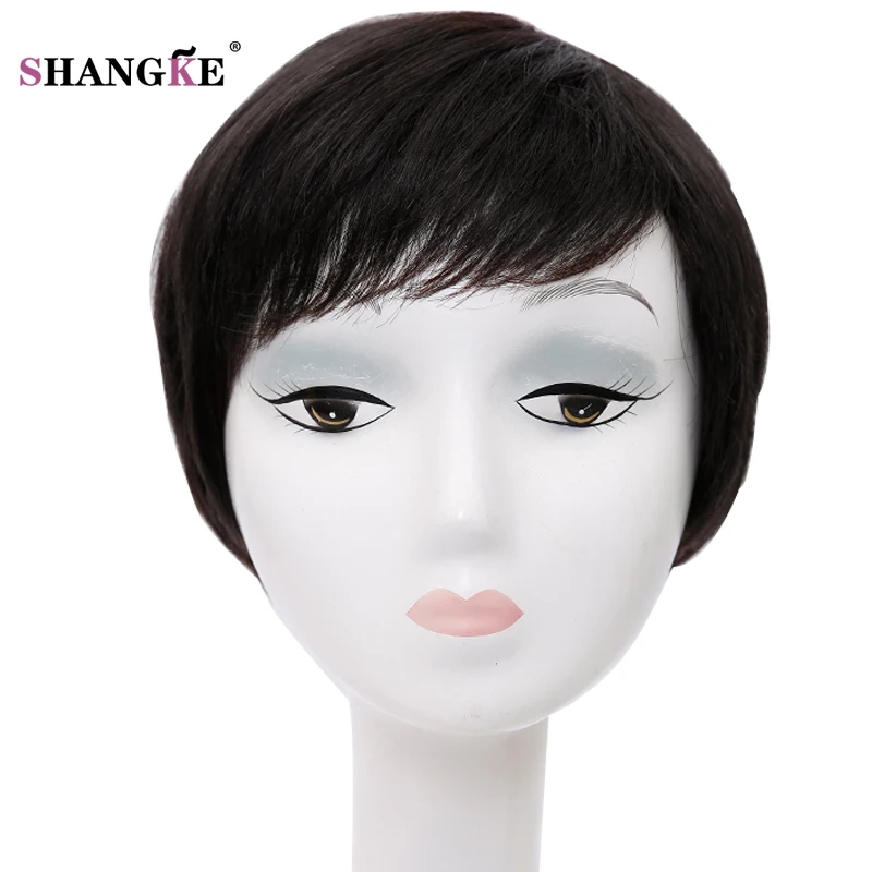 Shangke Korotkie Kashtanovye Volosy Pariki Dlya Zhenshin Zharoprochnyh Sinteticheskij Parik Zhenshiny Naturalnyj Poddelnye Chasti Volos Pricheski Wigs For Blacks Wigs For Black Womenwig Women Aliexpress
