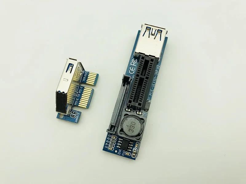 PCI-E удлинитель PCI E 1X до 1X Riser USB 3,0 кабель SATA питание работает для материнской платы PCI-E x1 слот Bitcoin Miner Antminer Майнинг