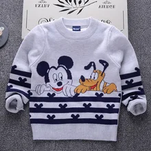 

Boys sweater 2018 Winter Thick Warm Cartoon Sweater for Girls Double Knit Pullover for Baby Boys Child Clothes 2-6Y Infant Top