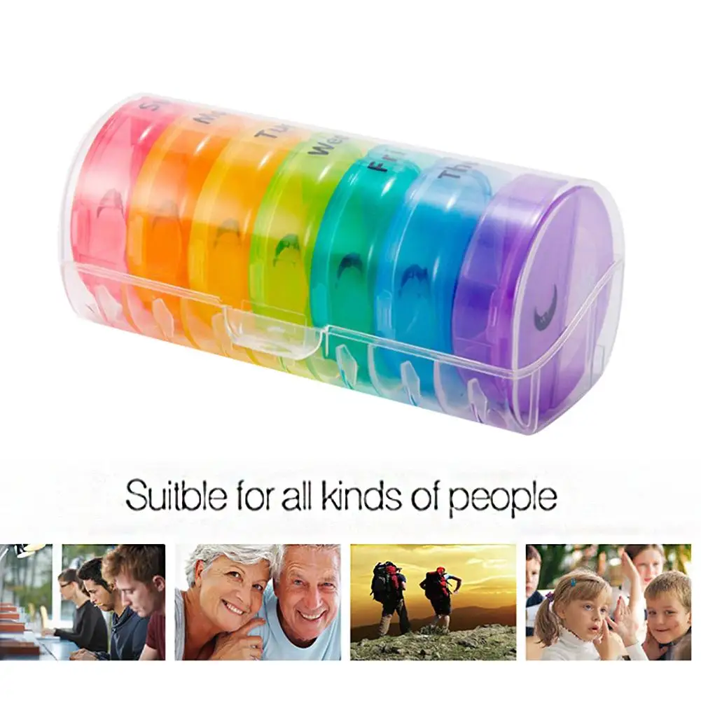 

1 Box Weekly Pill Box Travel Pill Case Splitter Pill Organizer Medicine Box Cutter 7 Day Pill Container Pastillero