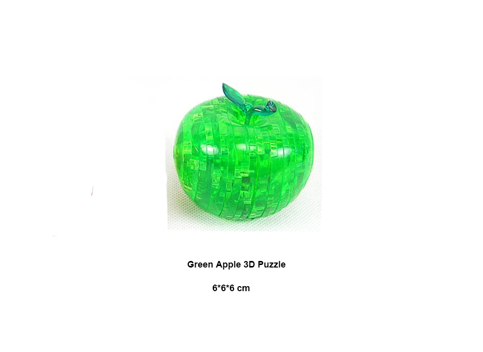 Great Gift for TEACHER - Crystal 3D puzzle SUPER FAST SHIPPING GREEN Apple 