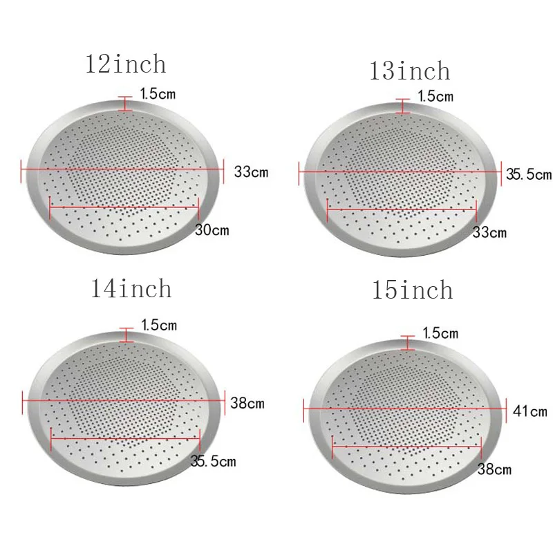Металлический Блинный лоток для пиццы, антипригарный противень для пиццы, алюминиевый экран для пиццы, лоток для выпечки, посуда для пиццы, держатель для выпечки