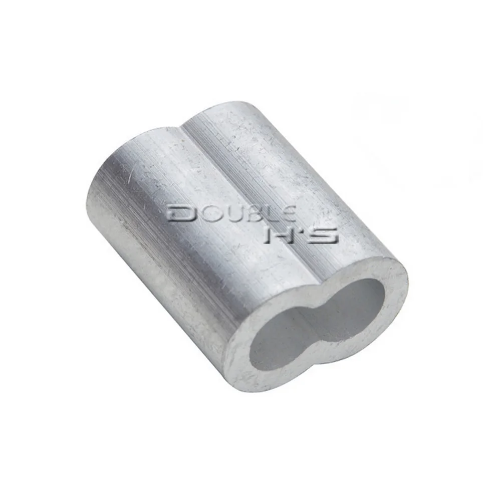 5pcs/lot 6mm Aluminum Cable Crimps Sleeves Rope Clip Fittings Loop Sleeve | Дом и сад