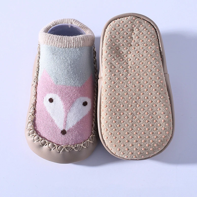 Мягкий хлопок теплый нескользящий носки для малышей Новорожденные Девочки Малыши мальчик мультфильм кошка Зима Весна носки-тапочки обувь Sokken Calcetines