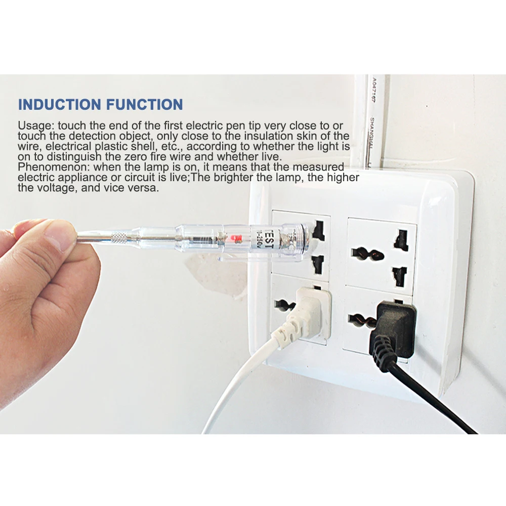 Водонепроницаемый тестер напряжения индукционная электрическая ручка детекторная отвертка зонд с индикатором световая ручка тестера напряжения