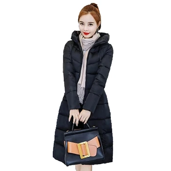 

2018 Women's Winter Cotton Down Jacket Coat Lady Warm Cotton Padded Coat Female Slim Parkas with Hooded jaqueta feminina F648