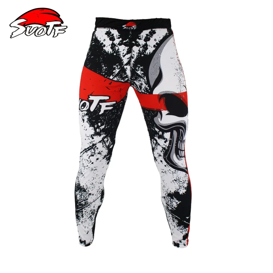 SUOTF MMA Boxing Rashguard font b Fitness b font Breathable Large Size Muay Thai Compression Pants