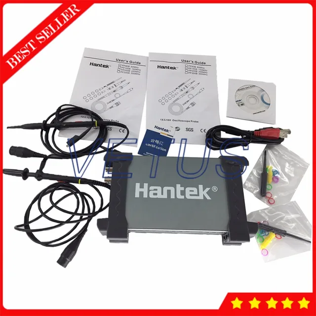 Cheap Hantek6022BE PC USB osciloscopio 2 Channel 20MHz portable oscilloscope